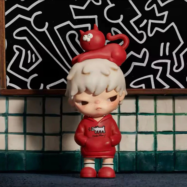 [พร้อมส่งในไทย] Hirono x Keith Haring Hirono แมวแดง ขนาด 100% แท้ Popmart