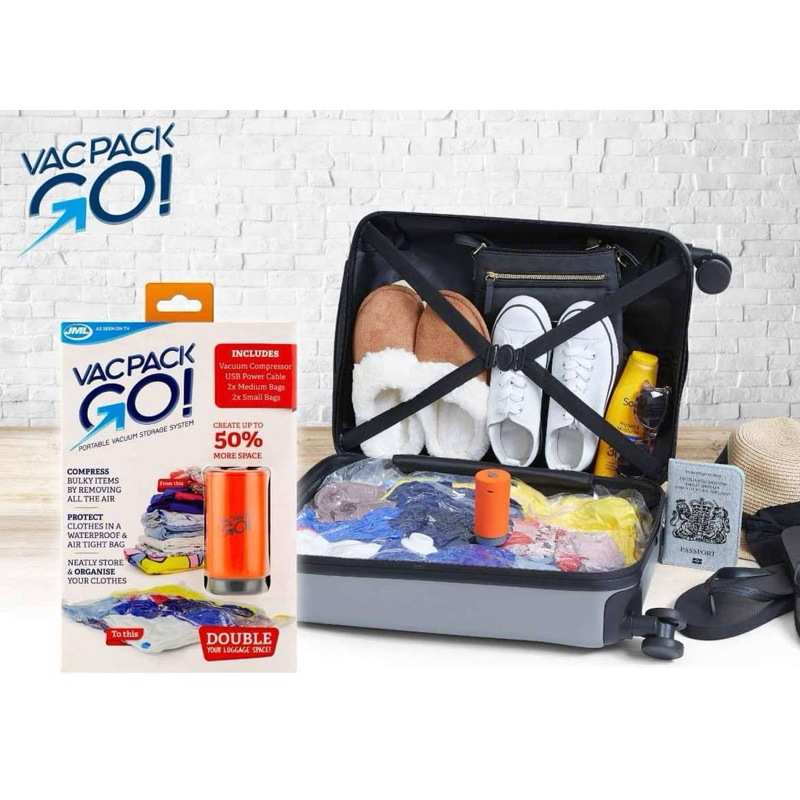 VacPack Go ระบบจัดเก็บสุญญากาศ ชุด 4 ชิ้น
