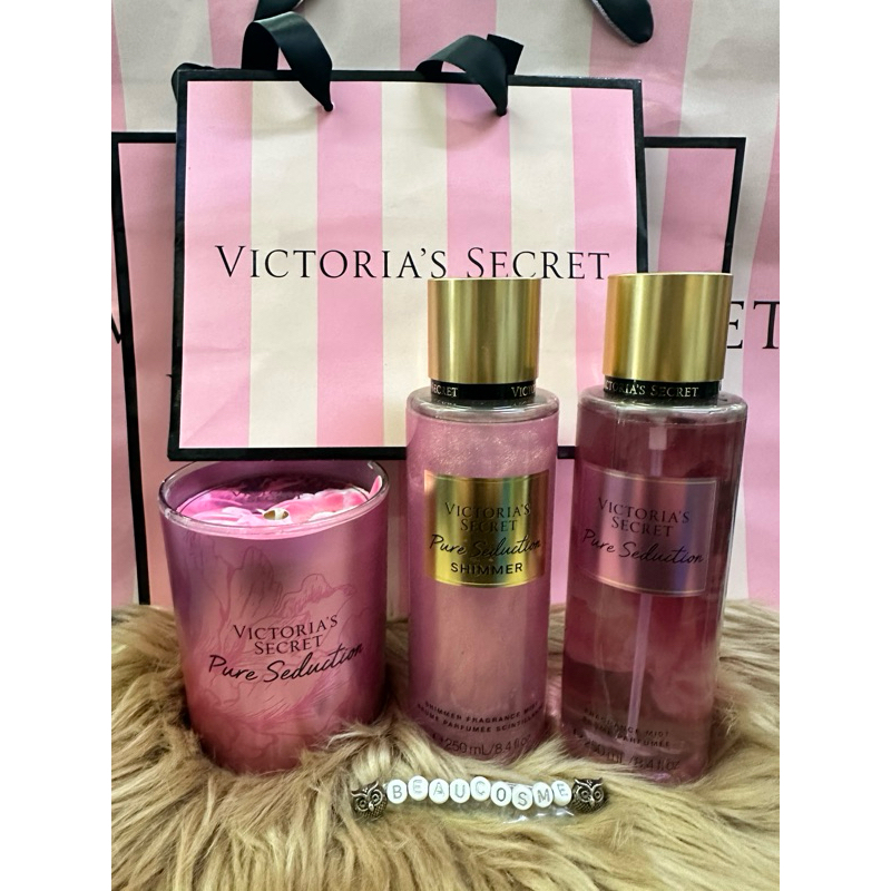 Victoria’s Secret Pure Sebuction 💝💝 Mist Shimmer Mist Candle บอดี้มิส ชิมเมอร์มิส เทียนหอม