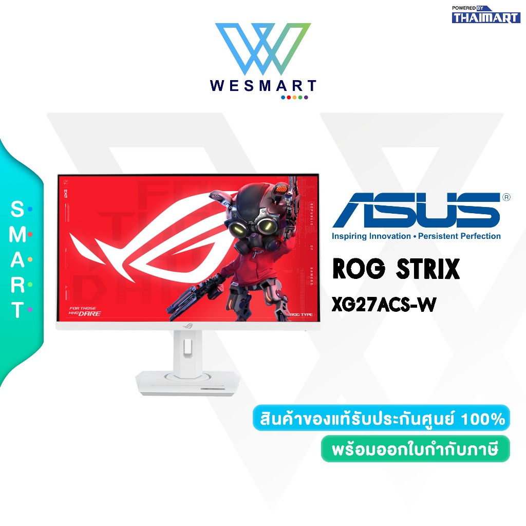 (0%) ASUS MONITOR GAMING (จอมอนิเตอร์) ROG STRIX XG27ACS-W : 27-inch,(2560x1440),180Hz,1ms (GTG),Fas
