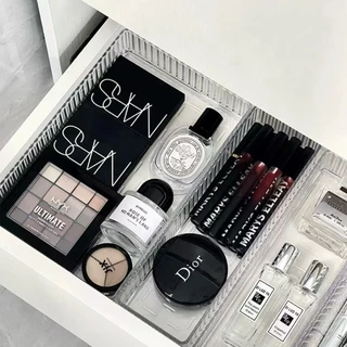 กล่องลิ้นชักพลาสติกใส กล่องใส่ของ จัดระเบียบ ถาดใสของใส่ 5/6ชิ้น วางซ้อนกันได้