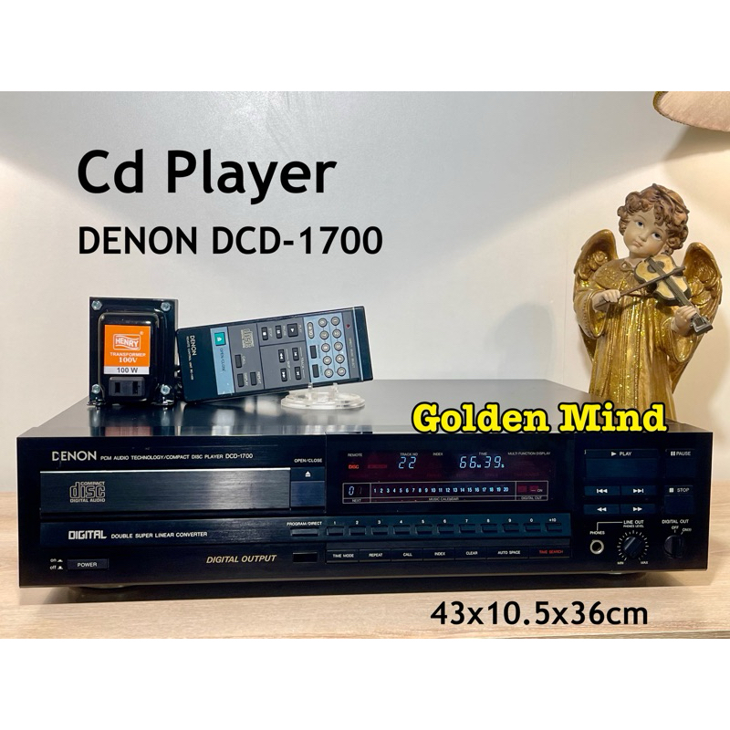 CD-01-201124 DENON DCD-1700 เครื่องเล่นซีดีมือสองจากประเทศญี่ปุ่น แถมรีโมทแท้ตรงรุ่น RC-3300