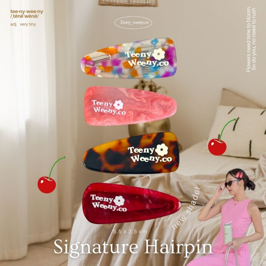 new color! TeenyWeeny.co | signature Hairpin กิ๊บติดผม * กิ๊บติดผม ไม่กินผม พร้อมส่ง vol.1