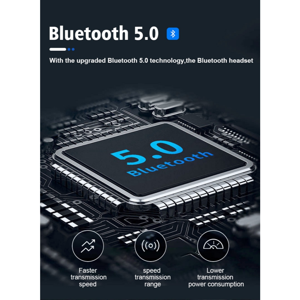 d-power หูฟังบลูทูธ รุ่น Air Pro 5 ชาร์จไฟในตัว เสียงดี เบสเเน่น ฟังสนุก ตัดเสียงรบกวน ประกัน 1 ปี