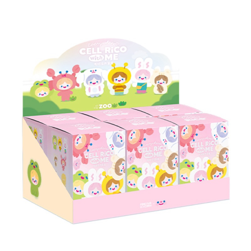 [ยกBox] พวงกุญแจ : FINDING UNICORN CELL RICO Happy Fluffy Series Plush Doll Set box ในซีลพลาสติก