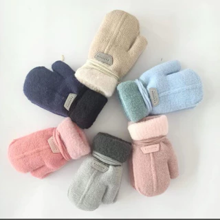 (74)ถุงมือเด็ก 🇹🇭❄️ถุงมือกันหนาวเด็ก ซับในขนนุ่ม อายุ1-8ปี พร้อมส่งจากไทย🇹🇭