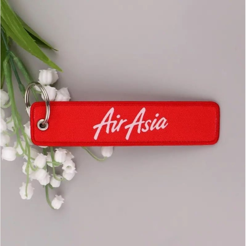 Air Asia KEYCHAIN พวงกุญแจพรีเมี่ยม ลายแอร์เอเซีย ออกแบบสวยงาม สำหรับติดกระเป๋าหรือของขวัญแฟนการบิน