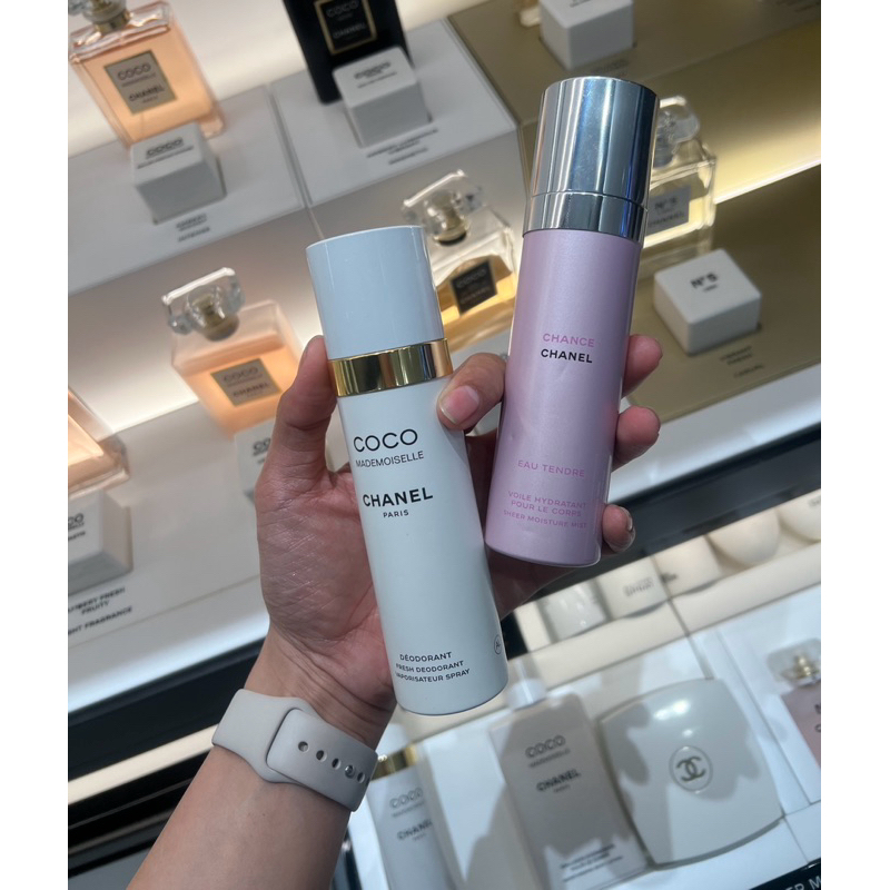 Chanel Body Mist 100ml. น้ำหอมฉีดบำรุงผิว เทคเจอร์ตอนฉีดจะเเตกตัวเป็นน้ำนม