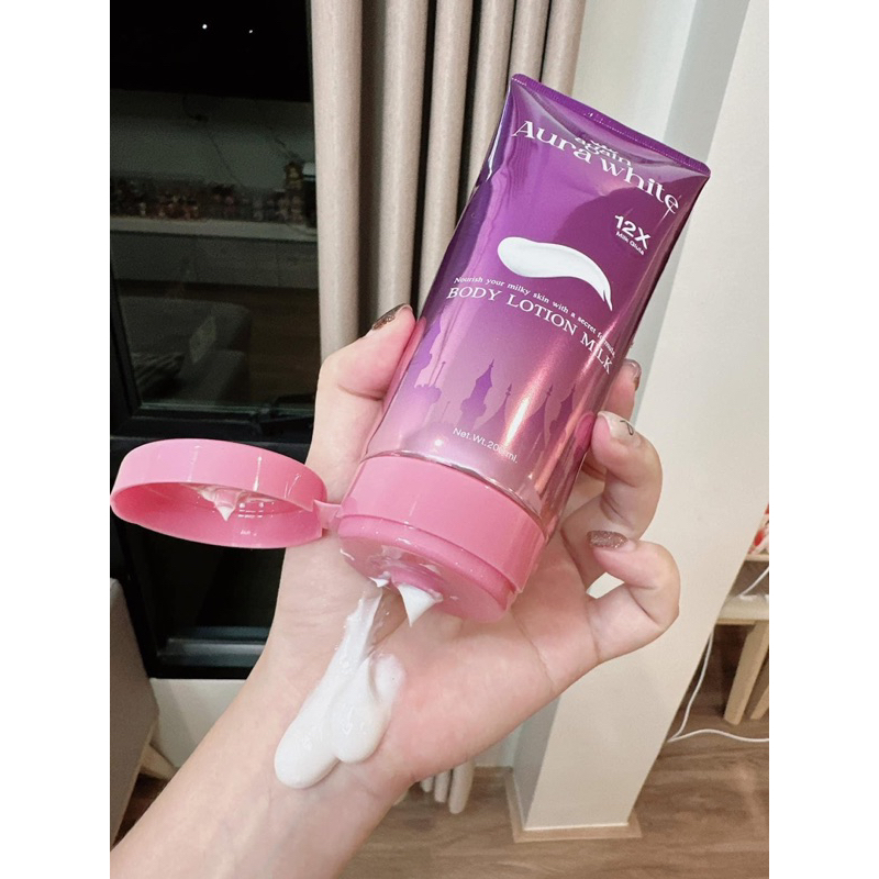 โลชั่นเผือก (Again Aura White  Body Lotion Milk)