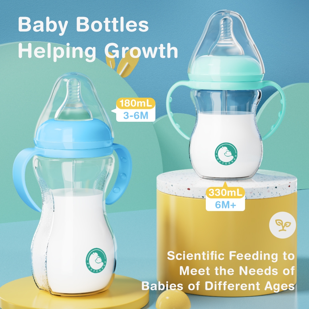 AVINIE ขวดนม 180Ml/330Ml BPA Free วัสดุพีพี ป้องกันอาการท้องอืด กันลื่น Baby bottle PBB16/PBB17