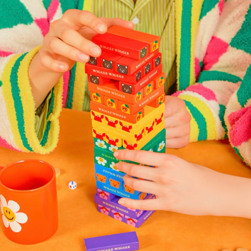 พร้อมส่ง🌈Wiggle Wiggle ของแท้ 💯 บล็อกตัวต่อ Wood Block Set ของเล่น เกมส์ไม้จังก้า บล็อกไม้ เกมส์ไม้ตึกถล่ม 87009