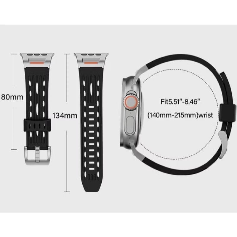 ZMZ-สายนาฬิกา Smartwatch สายยางซิลิโคนแบบเข็มขัดสไตล์โรบอท สายยางแฟชั่น Robot ขนาด 42/44/45/46/49mm เหมาะสำหรับคุณผู้ชาย
