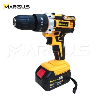 MARGUS เครื่องเจียร์ไร้สาย + สว่านแบตไร้สาย กระแทก +บล็อกแบตไร้สาย แบตเตอรี่ 2 ก้อน [ แบต 10 CELL เต็ม ] พร้อมแท่นชาร์จ