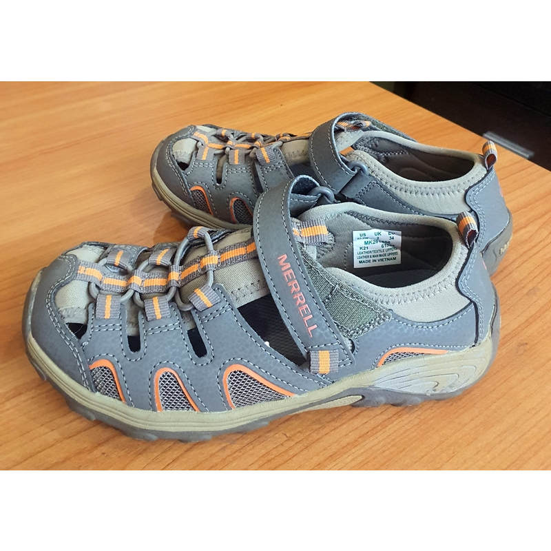 (แท้) MERRELL รองเท้าเดินป่า ปีนเขา เด็ก Size US3 W รองเท้ายาว 22 cm มือสอง สภาพ 98%