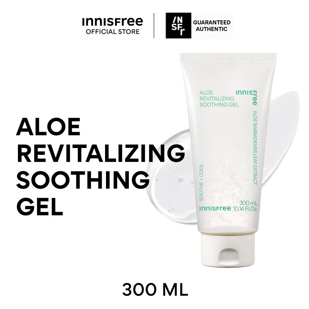 [เจลบำรุงผิว ฟื้นฟูผิวขาดน้ำ] Innisfree Aloe Revitalizin Sooth Gel 300ml อินนิสฟรี เจลว่านหางจระเข้ 300มล.