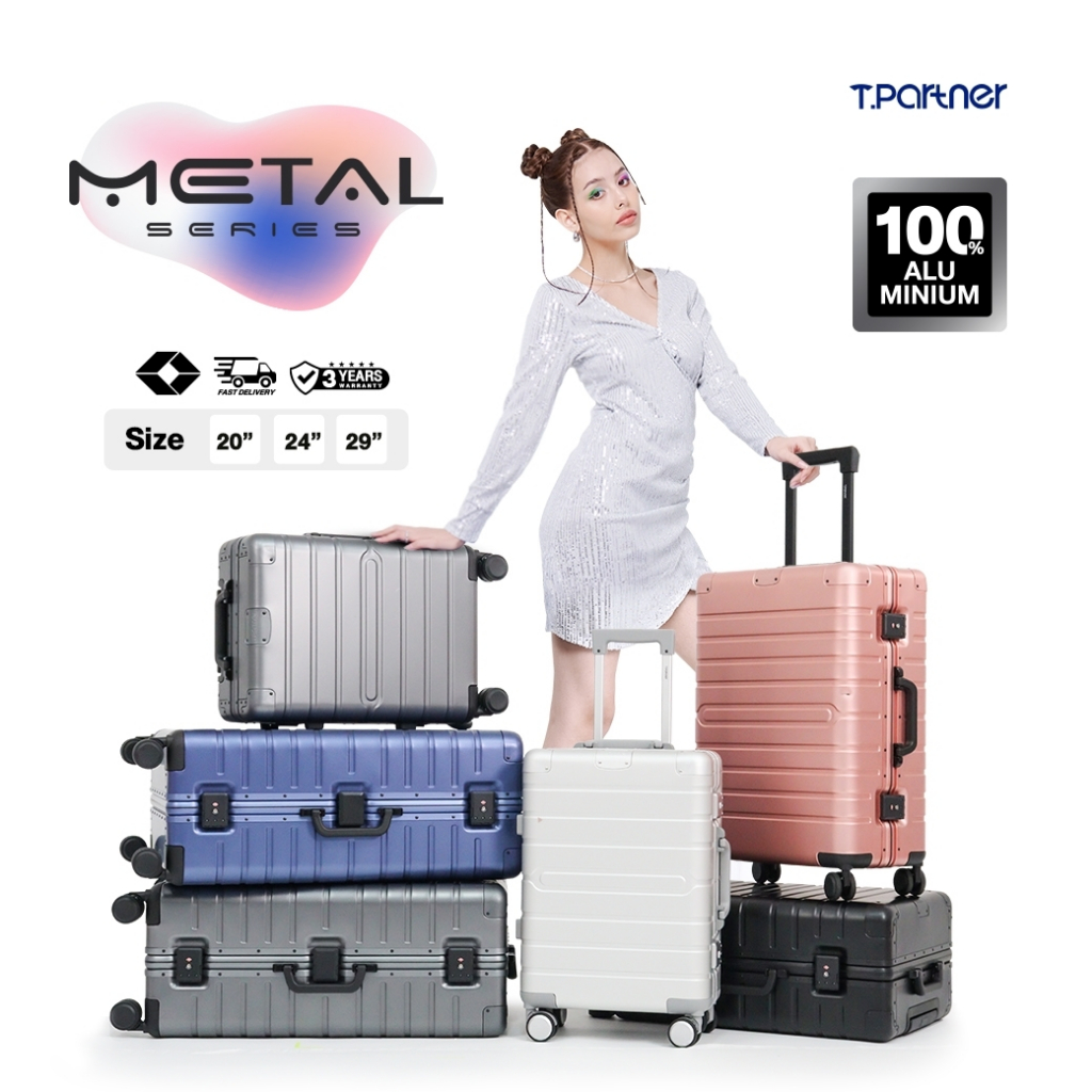 Tpartner กระเป๋าเดินทาง รุ่น Metal Aluminium อลูมิเนียมแท้ 100%