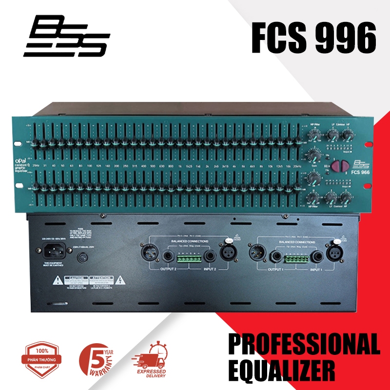 BSS FCS966 Equalizer,ควอไลเซอร์ภาพแบบ Dual Channel,ควอไลเซอร์เวทีระดับมืออาชีพ 2 x 30 ส่วน