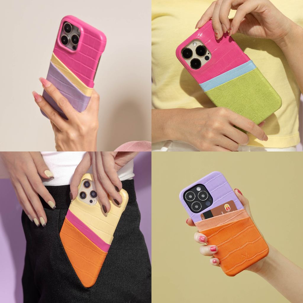 (12 series)MUSE 3Tone Card Holder Phone Case COLORFUL