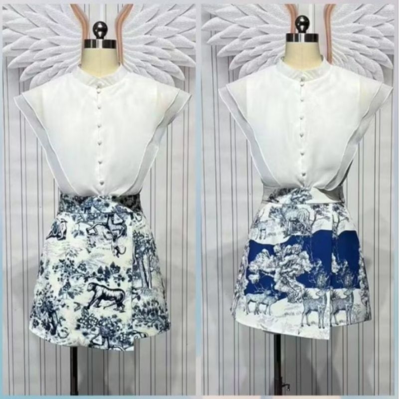 415 มีS,M,L,XL,3xl,4xl,5xl,6xl,7xl[ปกติ]เซตกางเกงกระโปรงเสื้อผ้าแก้วละมุน