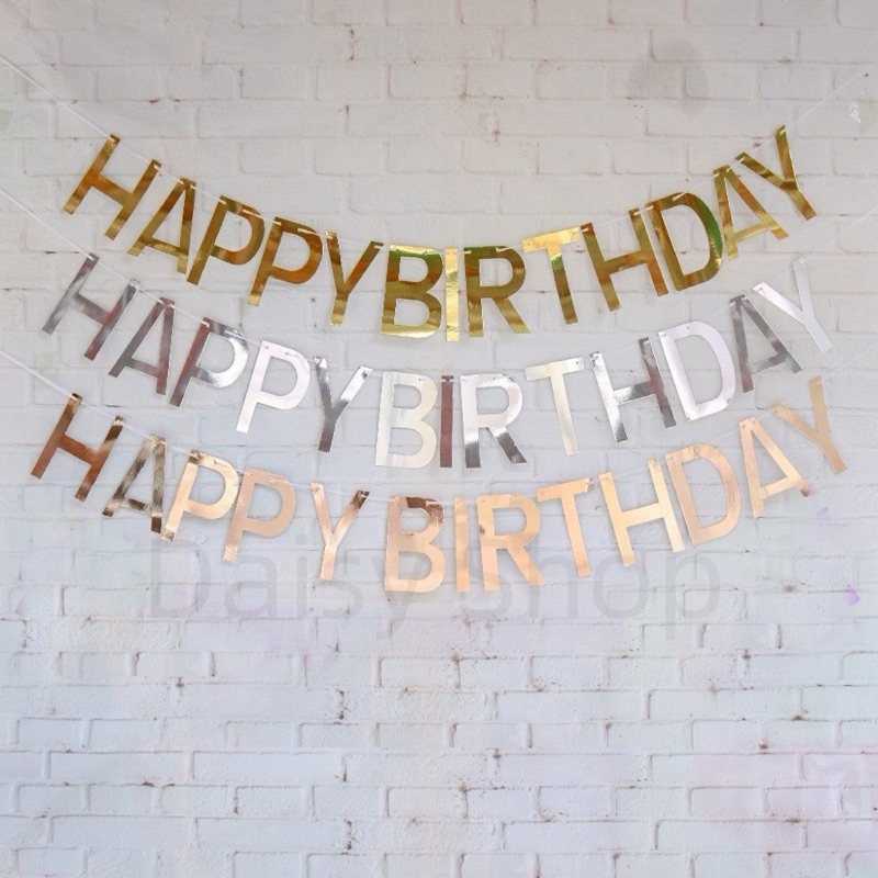 ส่งจากร้านไทย 🇹🇭 ตัวอักษร Happy birthday