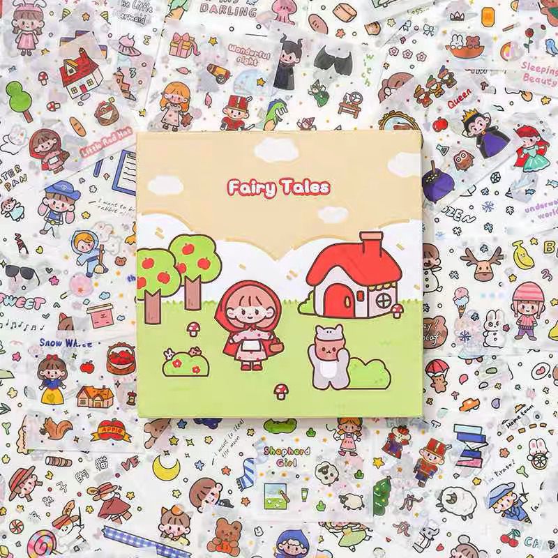 A08-15 สติ๊กเกอร์ 100ใบไม่ซำ้แบบ ขนาดใบละ 8*8cm. ตัดเรียบร้อยแปะใช้งานได้เลย