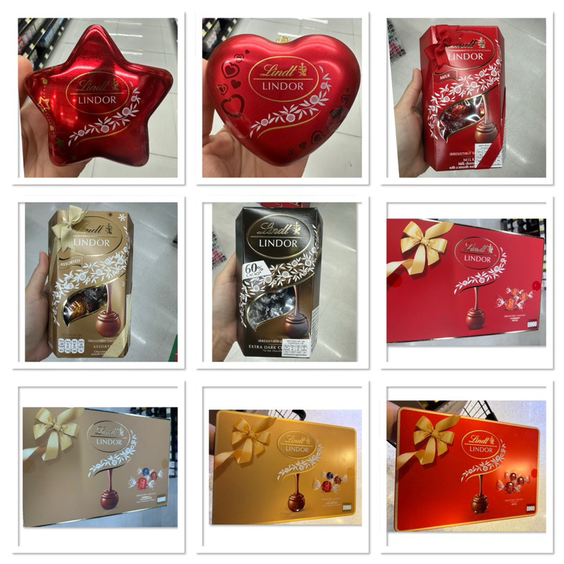 Lindt Lindor Assorted 168 G. ช็อกโกแลต รวมรส สอดไส้ ทรัฟเฟิล ลินด์ ลินเดอร์ / Milk Chocolate / Extra