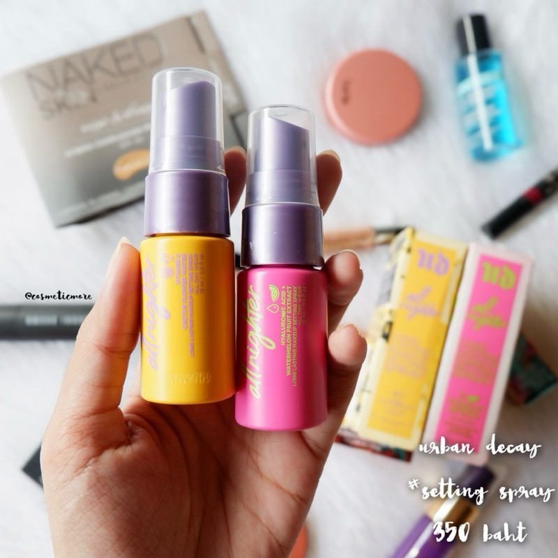 พร้อมส่ง! [รวมทุกรุ่น] ❤️ urban decay all nighter vitamin c hydrating/hyaluronic acid dewy setting spray 15ml/30ml