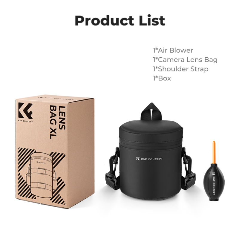 กระเป๋าใส่เลนส์ K&F Lens Bag พร้อมสายสะพายไหล่และลูกยางเป่าลม