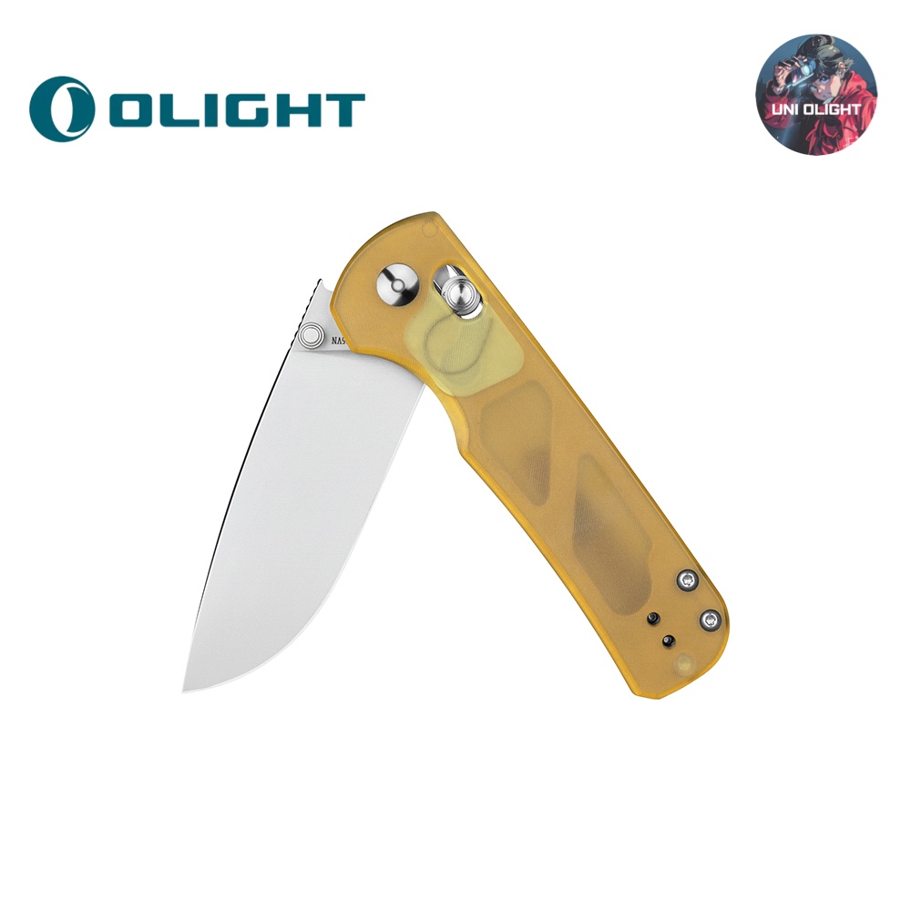 Olight Oknife มีดพกยังชีพ Rubato 4  ด้ามจับ PEI สีเหลืองโปร่งใส