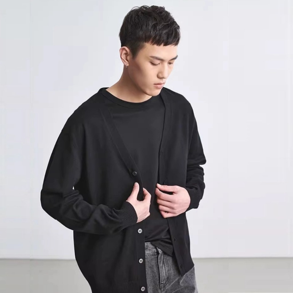 พร้อมส่ง เสื้อไหมพรม คาร์ดิแกน ผ้าถัก คอวี ผ้านิ่มนุ่ม เบา ใส่สบาย ลำลอง สไตล์เกาหลี ราคา ถูกที่สุด ดีลบีเคเค แกลเลอรีภาพที่ 8