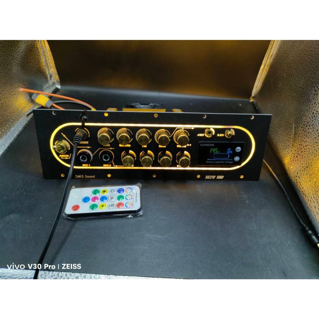 ชุดเพลท APTX3  โมเบส พ่วงคาราโอเกะ วัดแบตดิจิตอล มีไฟled