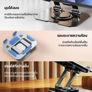 LOFTHOME ที่วางแท็บเล็ต หมุนได้ 360 องศา ขาตั้งแบบพับ พกพาสะดวก ประหยัดพื้นที่