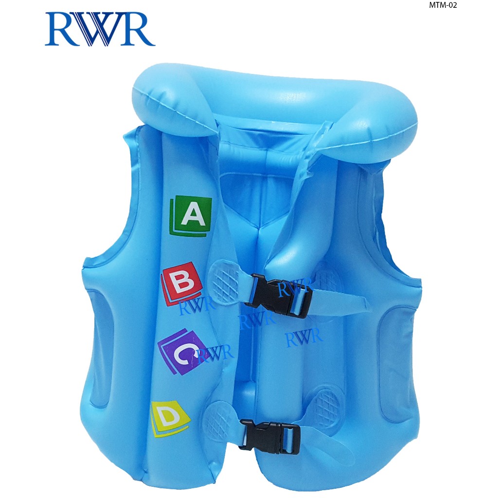RWR เสื้อชูชีพเด็กเป่าลม สีฟ้า รุ่น MTM-02