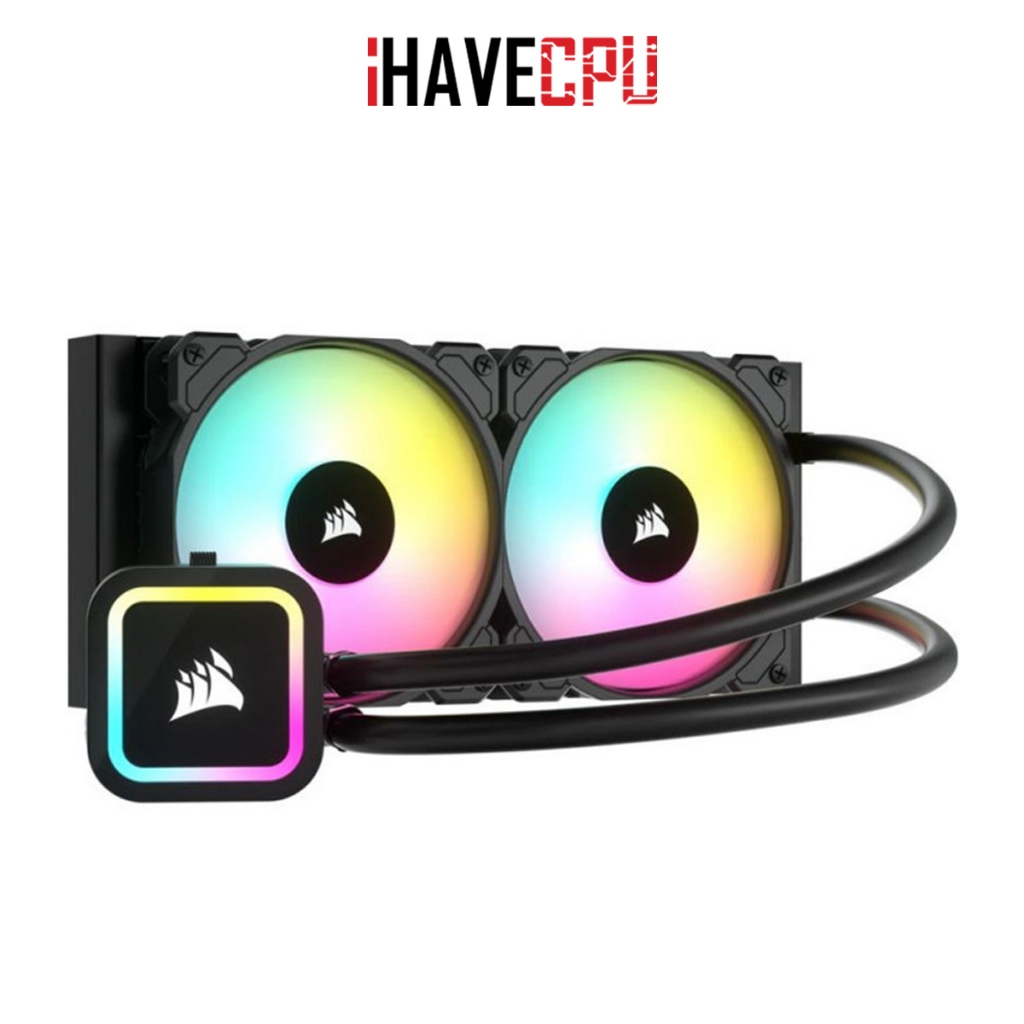 iHAVECPU LIQUID COOLER (ชุดน้ำปิด) CORSAIR iCUE H100X RGB ELITE (BLACK)