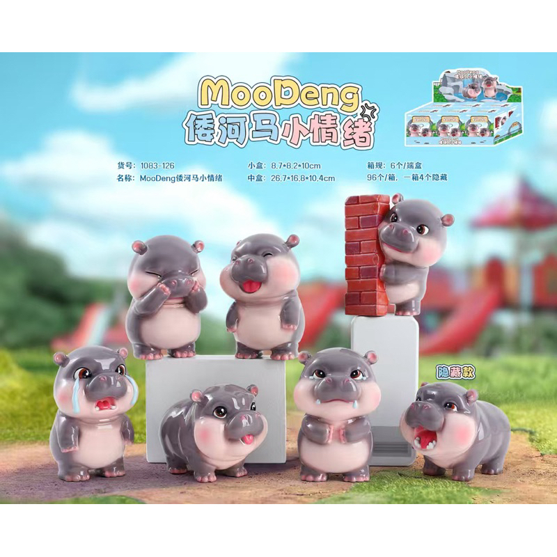(ราคาส่ง)โมเดลหมูเด้ง ยกกล่อง 6จุ่ม ของสะสม
