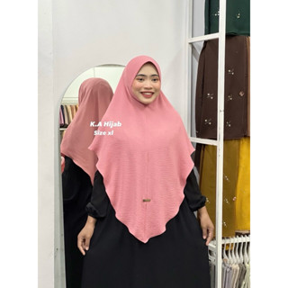 ฮิญาบผ้าสลาฟรุ่นหน้าอัด ย้วยหลังนางฟ้า ขนาดไซซ์ XL