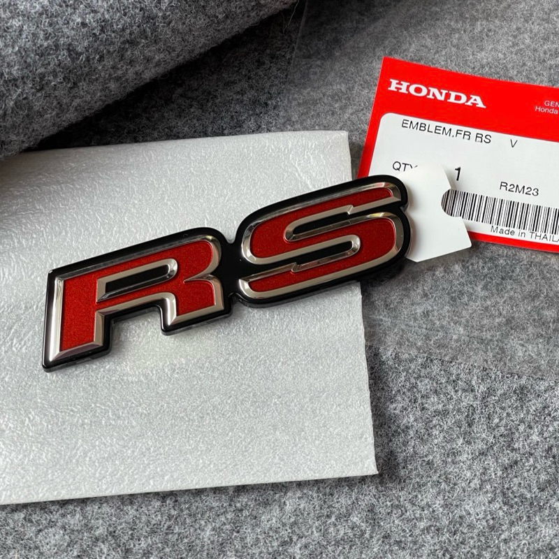 แท้ศูนย์ 💯% โลโก้ RS Civic, Hrv, City GM, Jazz ขนาด 10.7x2.8cm (RNR-75732-T5B-911)
