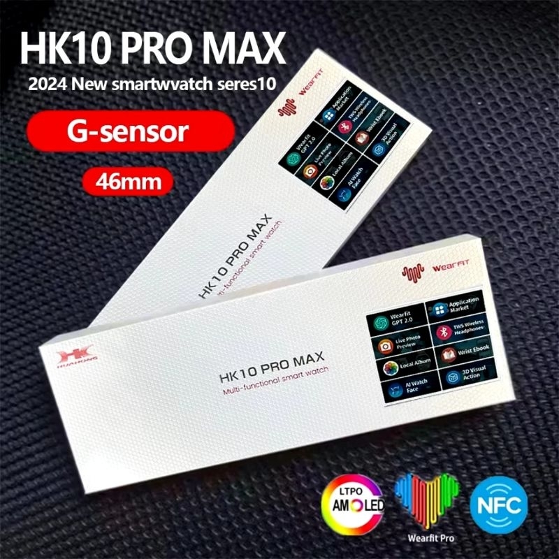 รุ่นใหม่ล่าสุด Hk10 Pro Max (Gen10)AMOLED Chat GPT Gravity Sensing 3D เมนูอั...