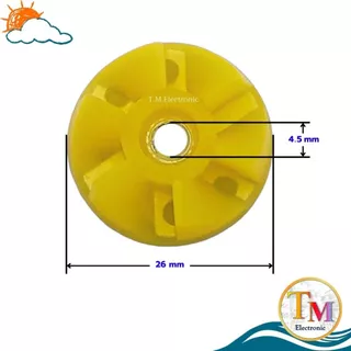 อะไหล่เครื่องปั่น เฟืองยางโถปั่น เฟืองโถปั่น สีเหลือง รูน็อต 4.5 mm เกลียว ละเอียด เฟืองยาง OTTO ลูกยาง A.610