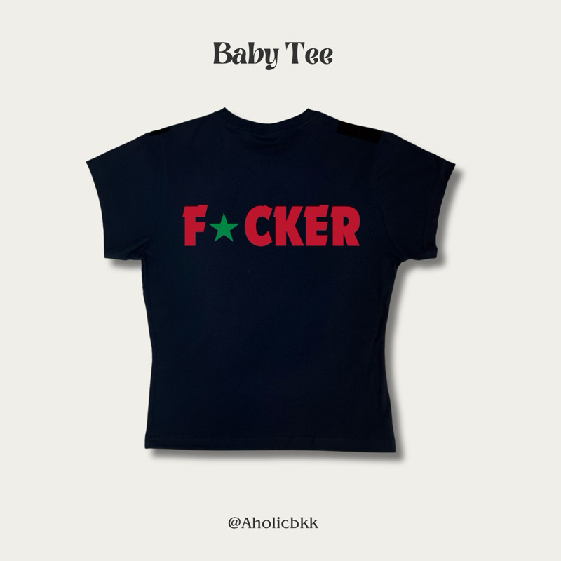 AHOLICBKK | เสื้อทรง BABY TEE MOTHER F_CKER - รูปที่ 5