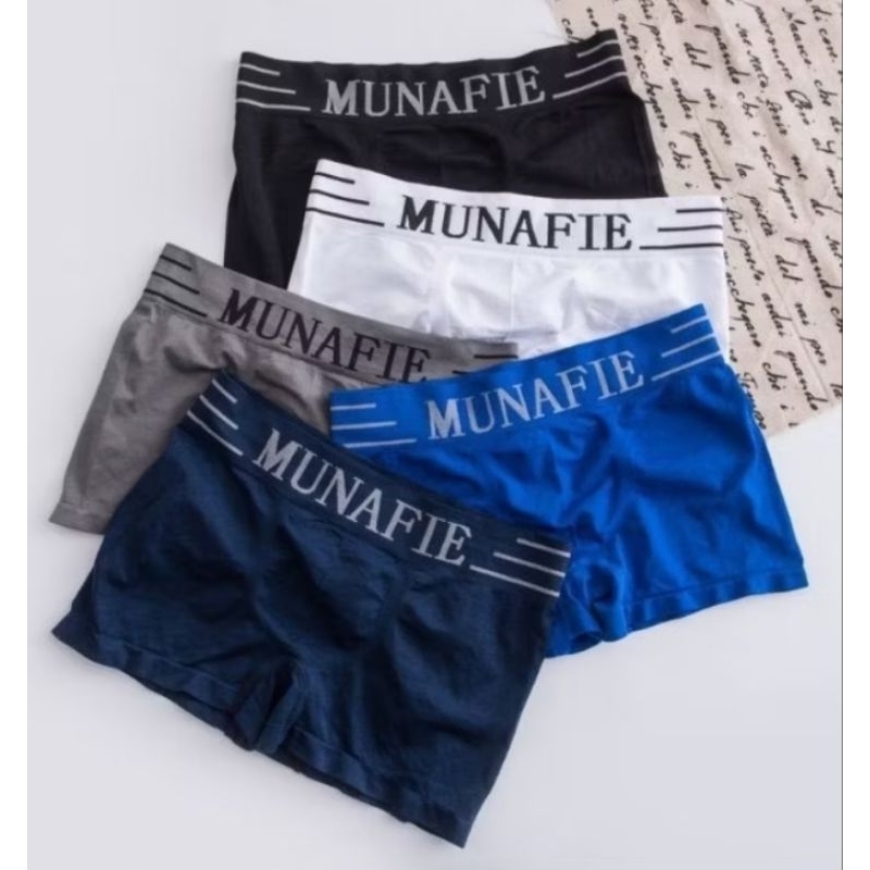 บ๊อกเซอร์ boxer munafie กางเกงในผู้ชายกางเกงบ๊อกเซอร์ผู้ชายแนบเนื้อใส่สบาย
