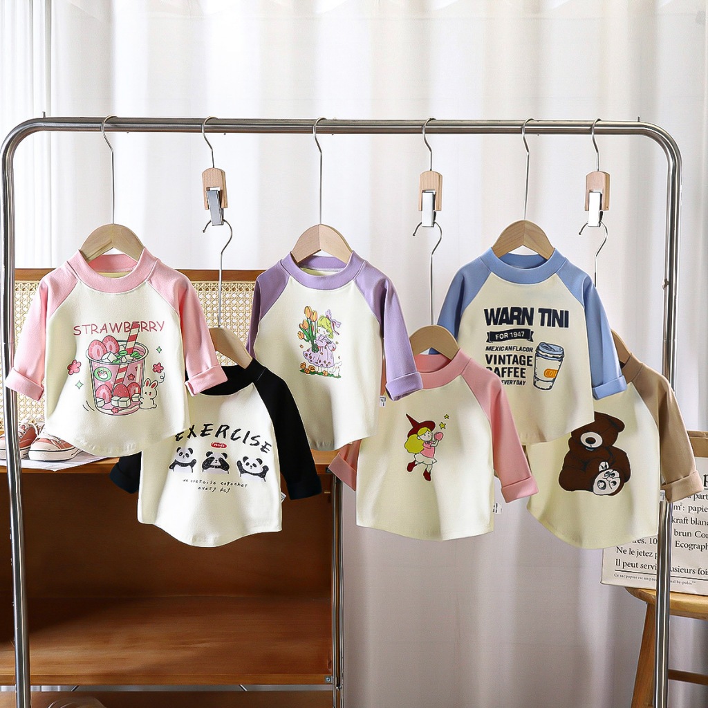 ส่งจากไทย พร้อมส่งไซส์ 90-150 (1-8 ขวบ) เสื้อเด็กแขนยาว CK100 ผ้าหนาเนื้อนิ่มมาก