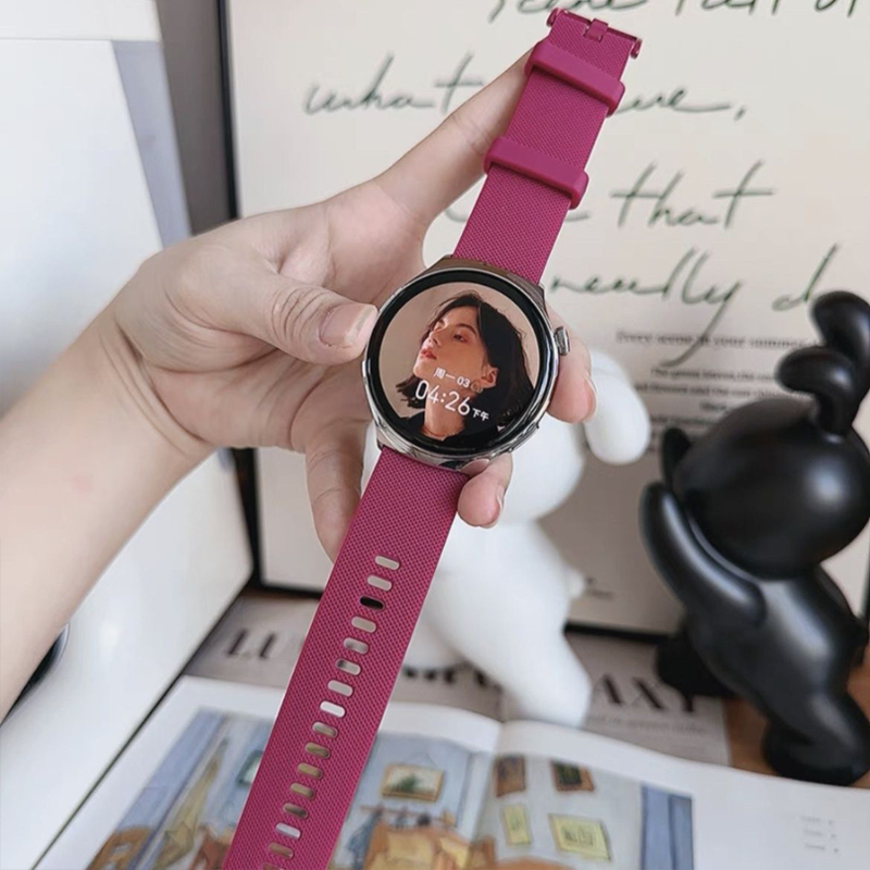 สายซิลิโคนที่เรียบง่ายสำหรับ Amazfit GTR 47 มม./GTR2/2e/3/3Pro Samsung Galaxy Watch 4 /4Classic 20 มม.22 มม.นาฬิกาสากล