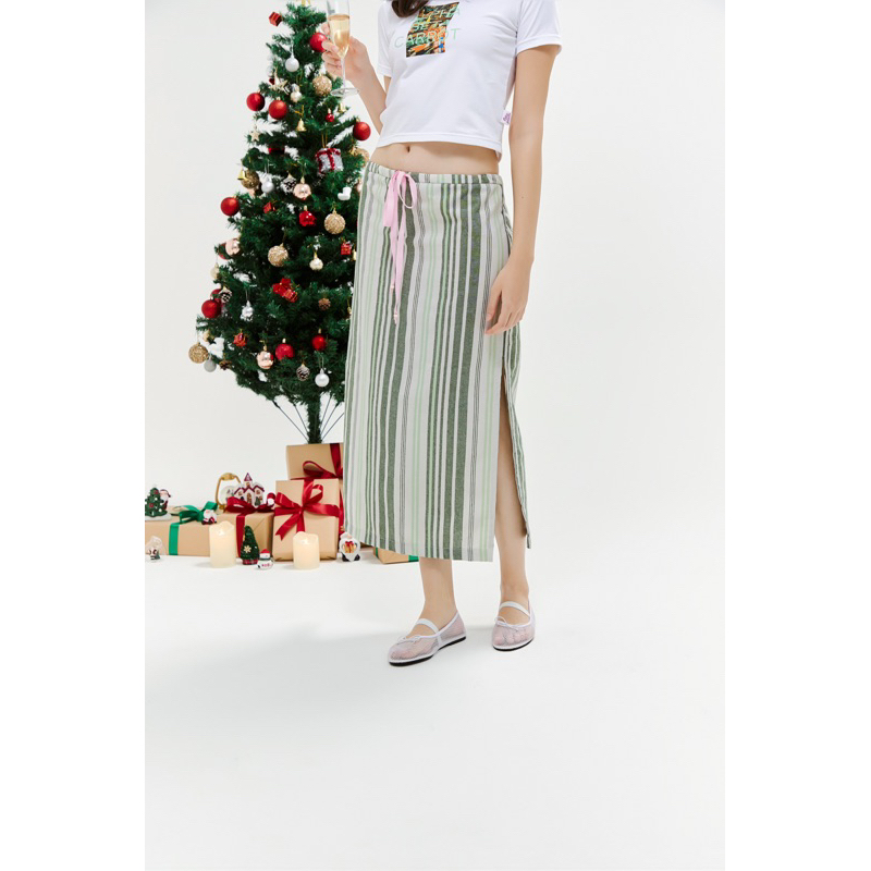 SKIRT - 50 Shades of Green Stripe