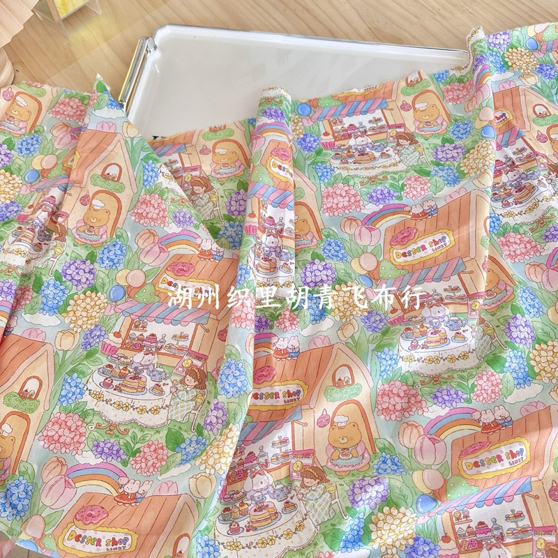 พร้อมส่ง ผ้าpopling cotton % คอตตอนป็อปลิน แบ่งขาย นำเข้า ชุดB1-B39