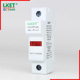 LIKET Fuse DC 1000V 3A 6A 10A 16A 20A 25A 32A ระบบโซล่าเซลล์ ฐานฟิวส์ ตลับฟิวส์ Fuse Box (ZTPV-25)