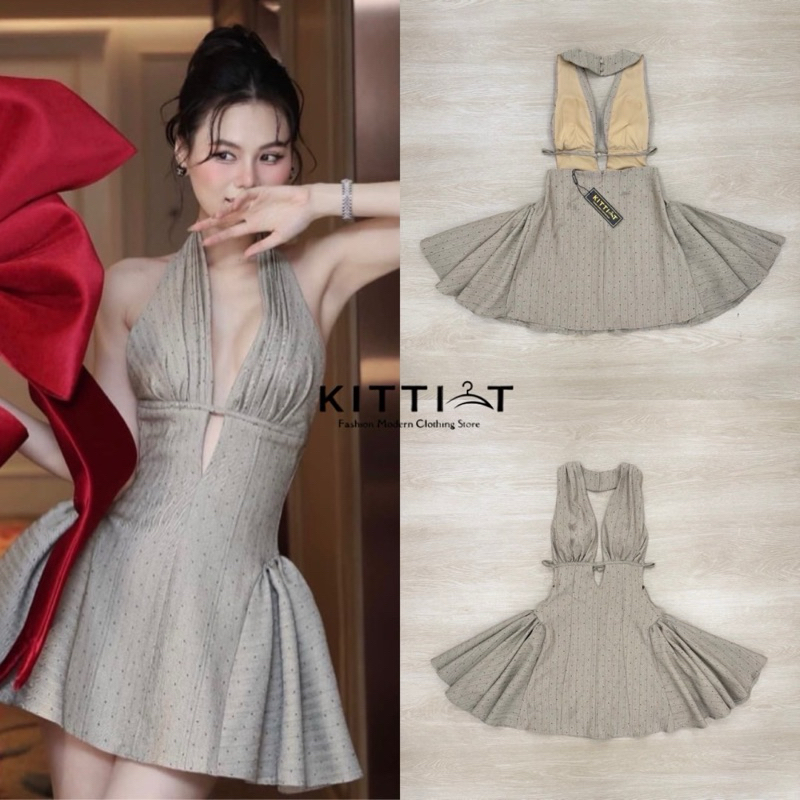 Brand ::: KITTI-T (กิตติที) Code ::: KT 315 เดรสคล้องคอ สายปาร์ตี้ สายงานวันเกิด ไม่ควรพลาด!!กับชุดนี้