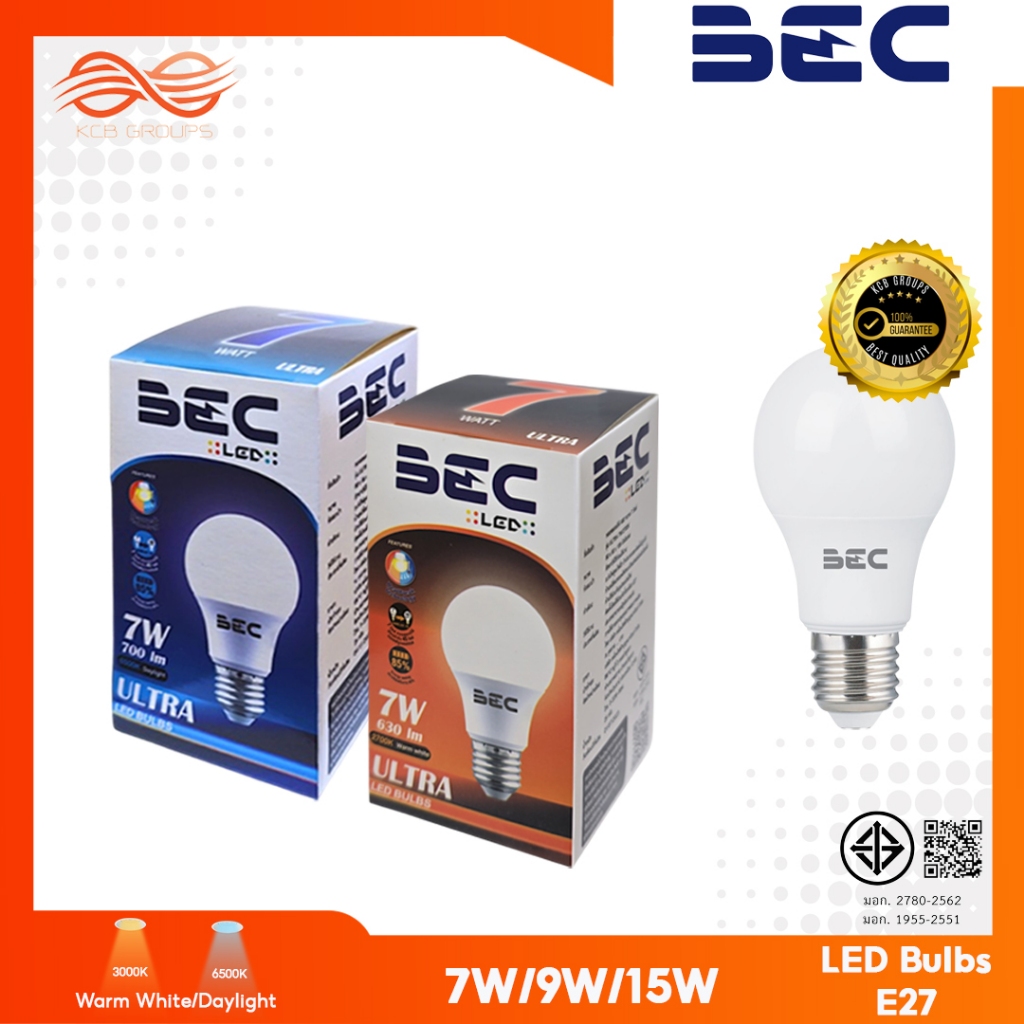 BEC หลอดไฟ LED ULTRA Bulb E27 BEC 7W 9 W 15W