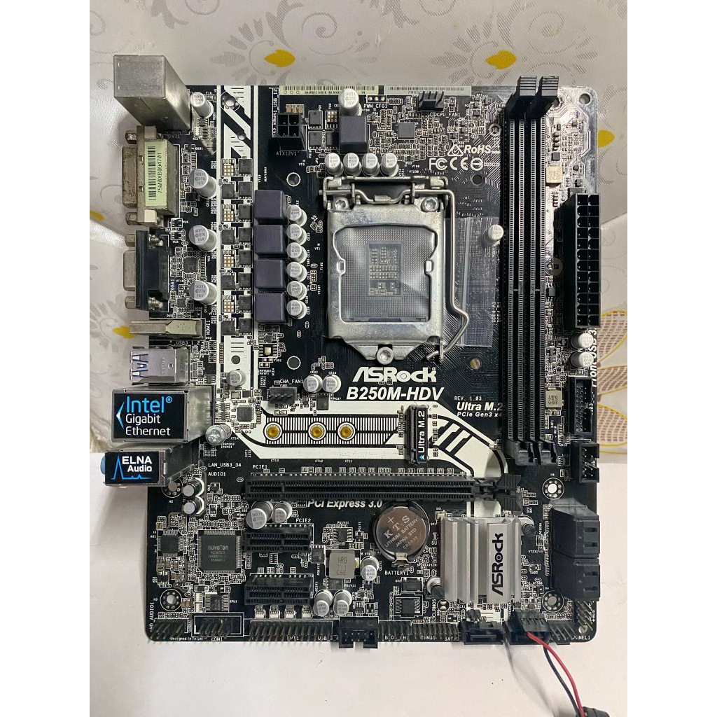 เมนบอร์ด(mainboard) Asrock B250M-HDV (socket 1151 V1 ) GEN 6-7