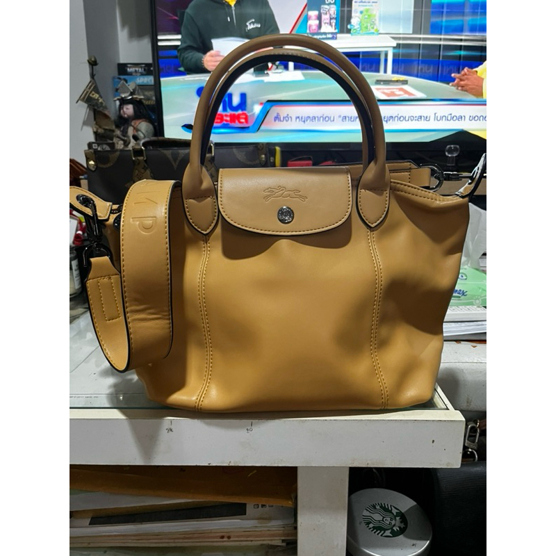 Longchamp หนังแกะ size M สีครีม งานลุ้น